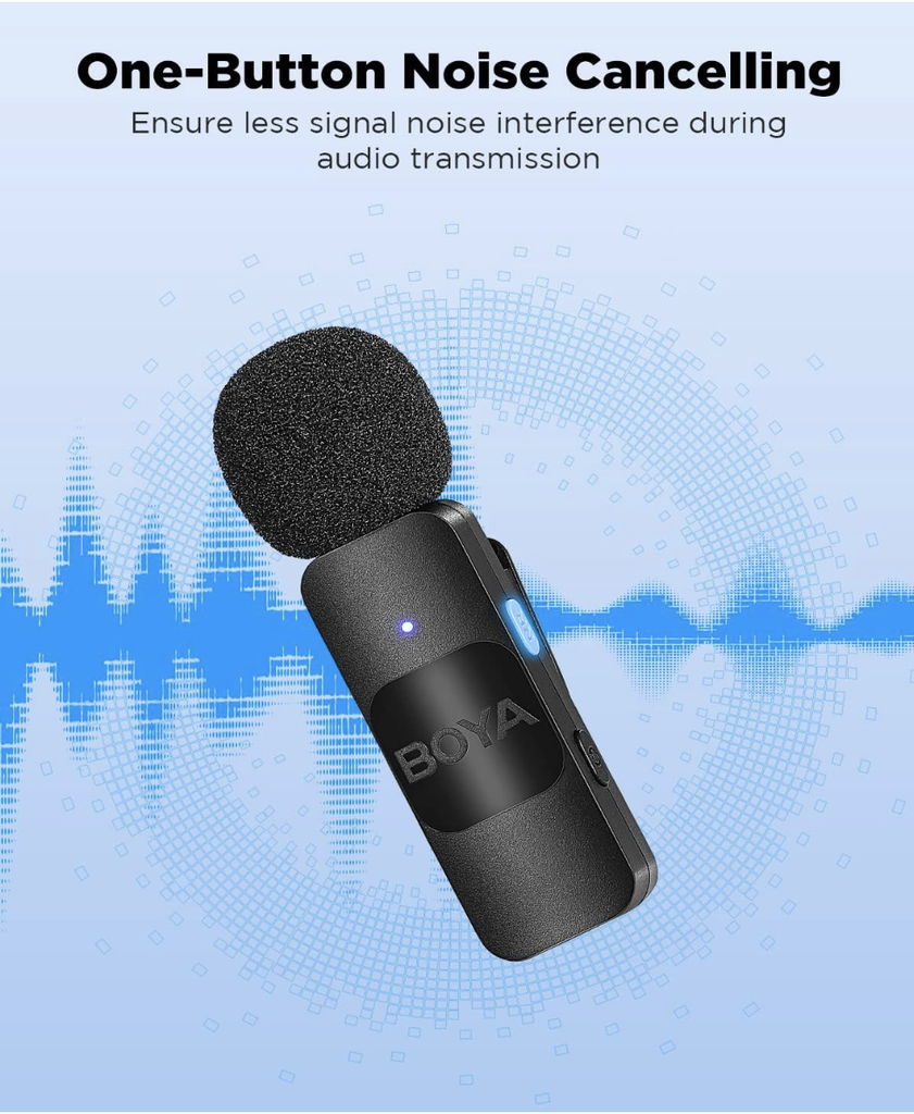BOYA BY V10 USB C Wireless Microphone Mini Lapel Mic with Noise Cancelling Compatibale with Android Type C Smartphone Recording Millennium Technology